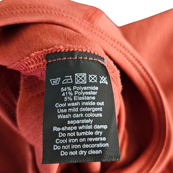 Alphalete Womens Amplify Short Sleeve Crop Top, Lightweight, Orange, Size Medium - Picture 6 of 9